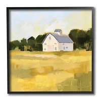 Stupell Industries Golden Sky Country Farmhouse Landscape Open Field,12" x 12"