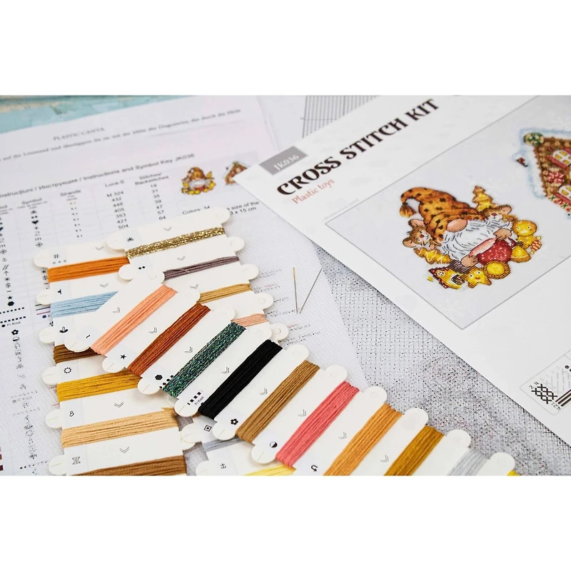 Luca-s The Gnom & The House Plastic Canvas Counted Cross Stitch Kit