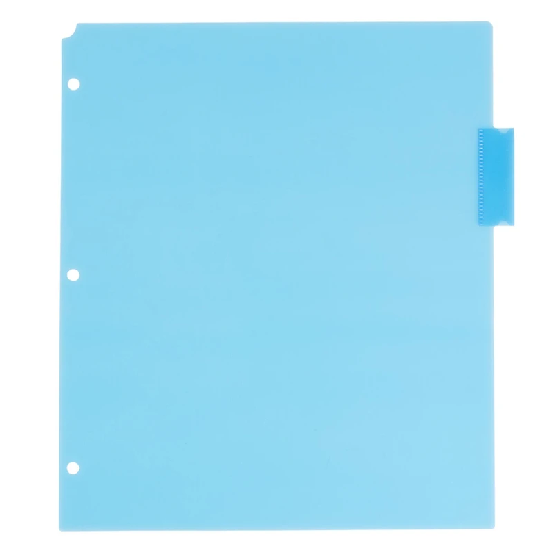 JAM Paper 9.75" x 11.5" 5-Tab Plastic Index Tab Dividers with Double Pockets, 2 Pack