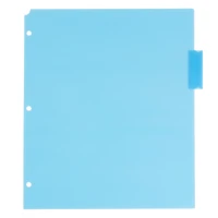 JAM Paper 9.75" x 11.5" 5-Tab Plastic Index Tab Dividers with Double Pockets, 2 Pack