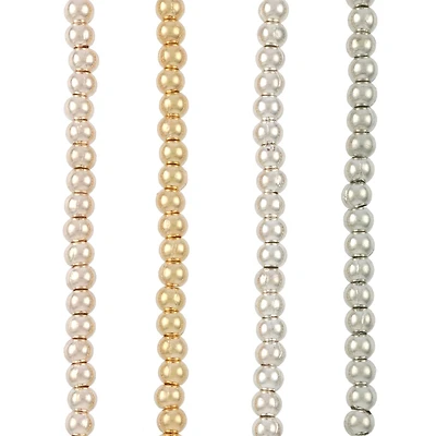 Multicolor Metal Round Beads, 4mm by Bead Landing™