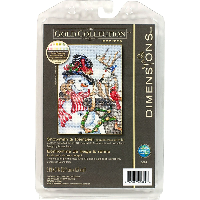 Dimensions® Snowman & Reindeer Counted Cross Stitch Kit