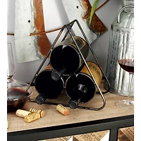 11" Black Industrial Wine Rack
