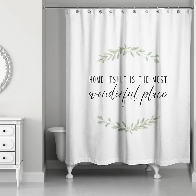 Home Is Most Wonderful Place 71" x 74" Shower Curtain