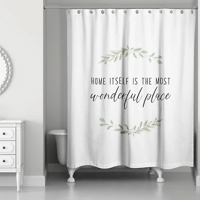Home Is Most Wonderful Place 71" x 74" Shower Curtain