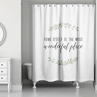 Home Is Most Wonderful Place 71" x 74" Shower Curtain