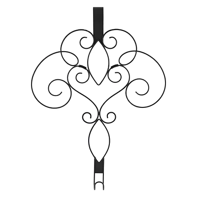 Haute Decor 18" Black Scrollwork Wreath Door Hanger