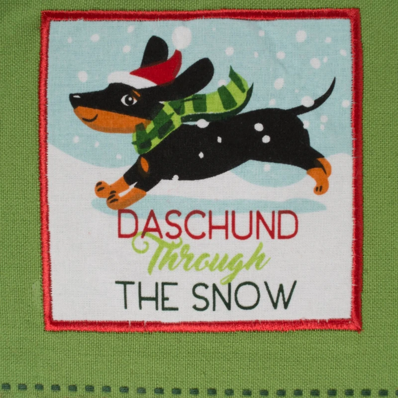 DII® Assorted Holiday Pup Embellished Dishtowel Set