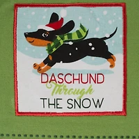 DII® Assorted Holiday Pup Embellished Dishtowel Set