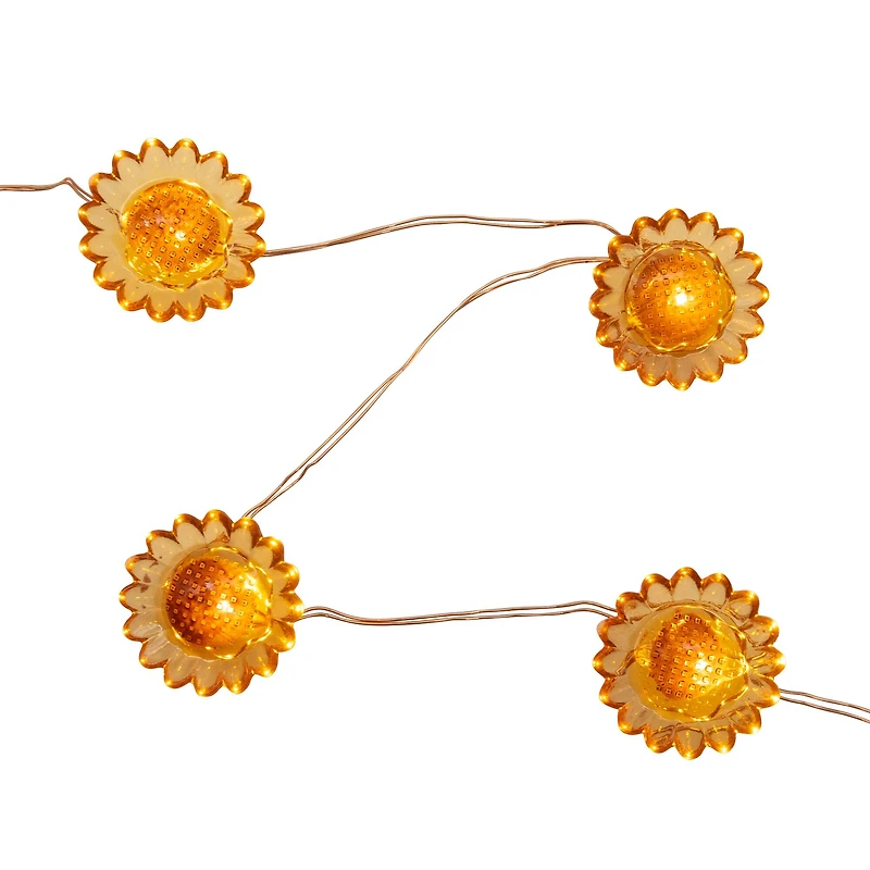 18ct. Warm White LED Sunflower Icon String Lights by Ashland®
