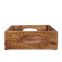 Brown Mango Wood Traditional Tray Set