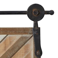 Set of 2 Brown Wood Farmhouse Abstract Wall Decor, 16" x 39"