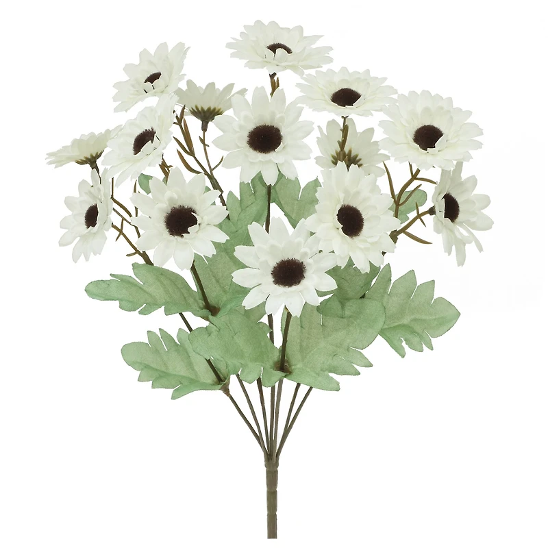 13.5" White & Cream Daisy Bush by Ashland®