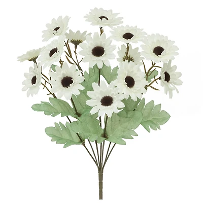 13.5" White & Cream Daisy Bush by Ashland®