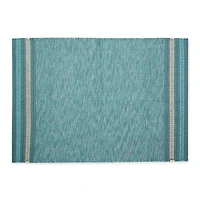DII® Modern Stripe Variegated Handwoven Recycled Yarn Rug