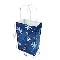 Small Navy Snowflakes Gift Bags, 6ct. by Celebrate It™