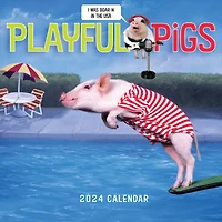 TF Publishing 2024 Playful Pigs Wall Calendar