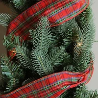 2.5" x 10yd. Wired Plaid Christmas Craft Ribbon