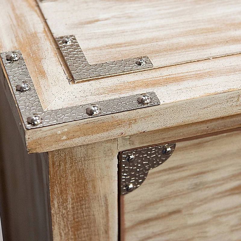 Dritz Home Nickel Textured Quatrefoil Corners