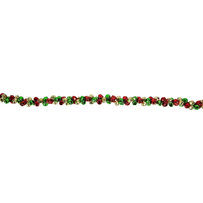 5ft. Green & Red Festive Jingle Bell Garland