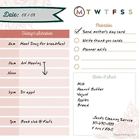 TF Publishing Undated Boho Daily Note Block Desktop