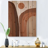 Designart - Abstract Terracotta Sunset Mountain Landscape