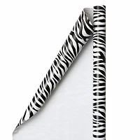 JAM Paper Safari Black & White Zebra Gift Wrap, 2ct.