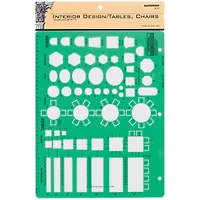 Pickett® RapiDesign® Interior Design Tables & Chairs Inking Template