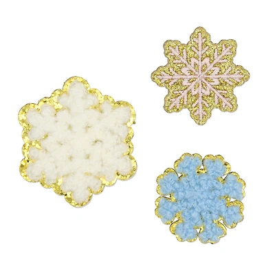 Snowflake Iron-On & Adhesive Patches, 3ct. by Celebrate It™