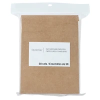 6 Packs: 50 ct. (300 total) 5" x 7" Kraft Flat Cards & Envelopes by Recollections™
