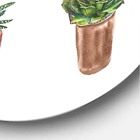 Designart - Flowers In A Pot Cacti and Succulents