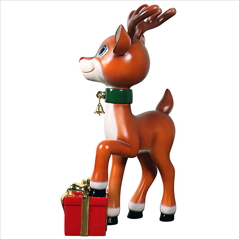 3ft. Belle, Santa's Red-Nosed Christmas Reindeer Statue