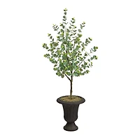 5ft. Eucalyptus Artificial Tree in Charcoal Urn