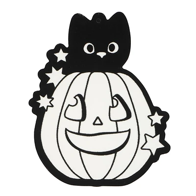 Jack-o'-Lantern & Black Cat Velvet Poster Ornament Craft Kit by Creatology™