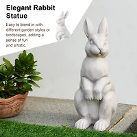 Glitzhome® 22.75" MGO White Standing Rabbit Statue