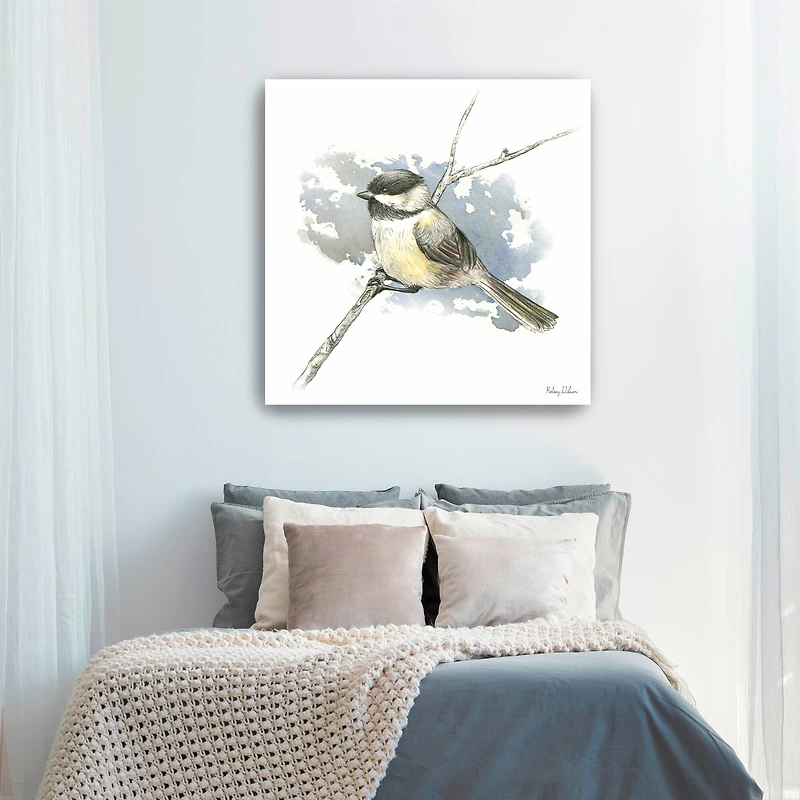 Birds Branches III Chickadee Canvas Giclee