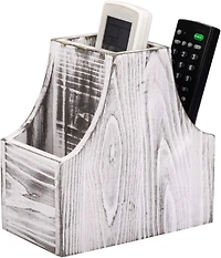 NEX™ 6.5" Rustic White 3-Compartment Remote Control Holder