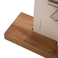 Glitzhome® 35" Wooden Snowman Family Porch Sign