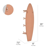 American Art Decor Tipsy Tropical Surfboard Wine Rack - 8" x 25.5" x 7.5" 