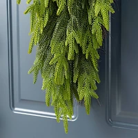 Glitzhome® 31.5"H Christmas Greenery PE Teardrop