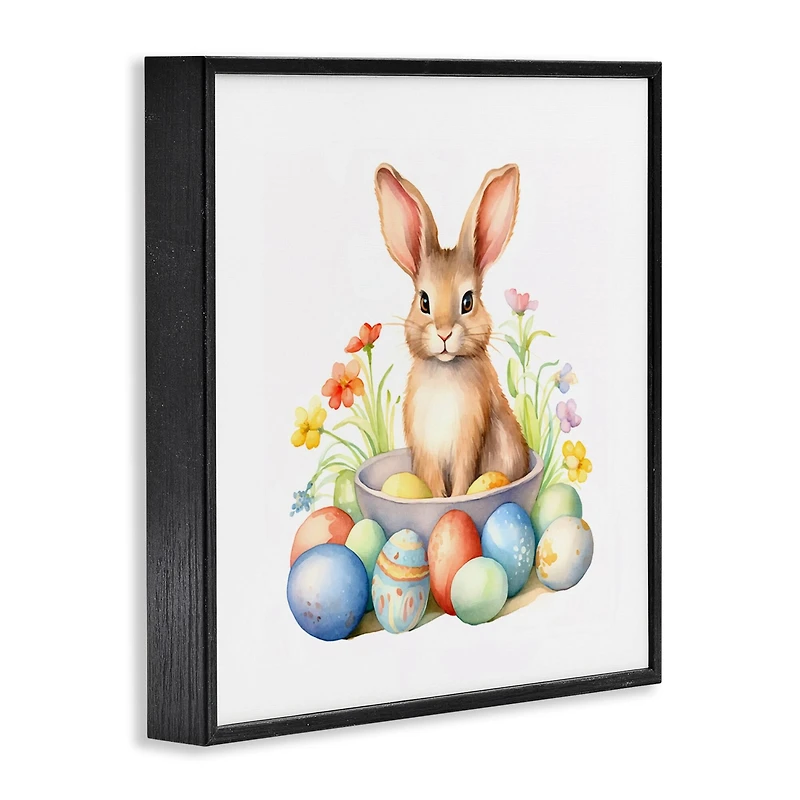 Stupell Industries Easter Bunny & Eggs Framed Giclee Art
