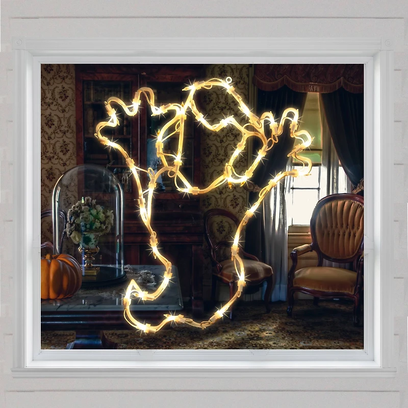 15" Lighted Ghost Halloween Double Sided Window Silhouette Decoration
