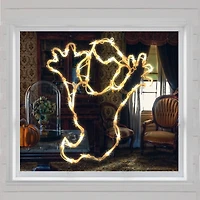 15" Lighted Ghost Halloween Double Sided Window Silhouette Decoration