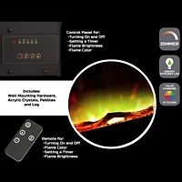 Hastings Home 36" Black Curved Electric Fireplace