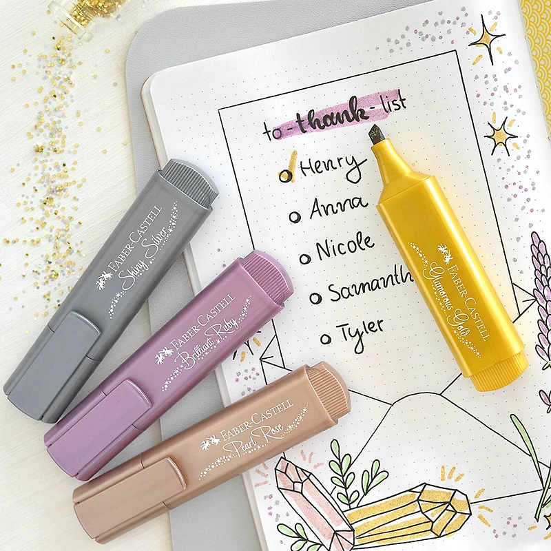 Faber-Castell® Textliner 46 Metallic Highlighter Set