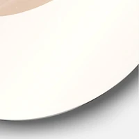 Designart - Abstract Orange Sun and Moon With Tropical Leaf