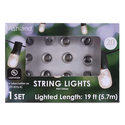 20ct. Clear Mini Edison String Lights by Ashland®