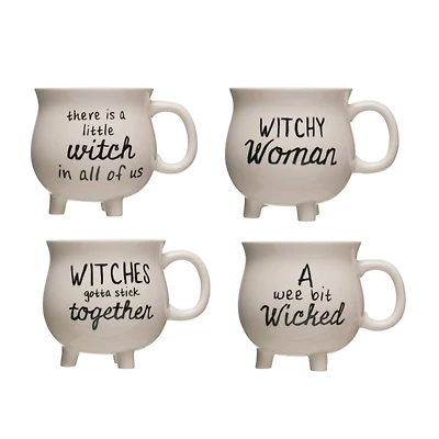 Hello Honey® 12oz. Witchy Stoneware Cauldron Mug Set