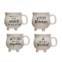 Hello Honey® 12oz. Witchy Stoneware Cauldron Mug Set