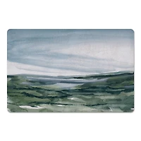 18" x 27" Navy & Green Abstract Landscape Floor Mat